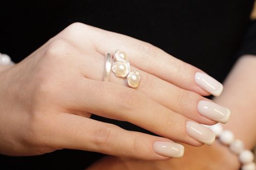 Ring „ Blumen mit Süßwasserperlen“ aus 925 Silber